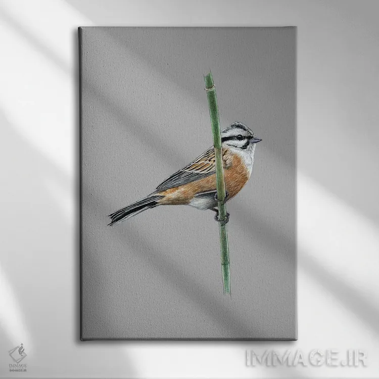 تابلو دکوراتیو چکاوک سنگی اثر میخائیل ودرنیکوف - نمای روبهرو روی دیوار