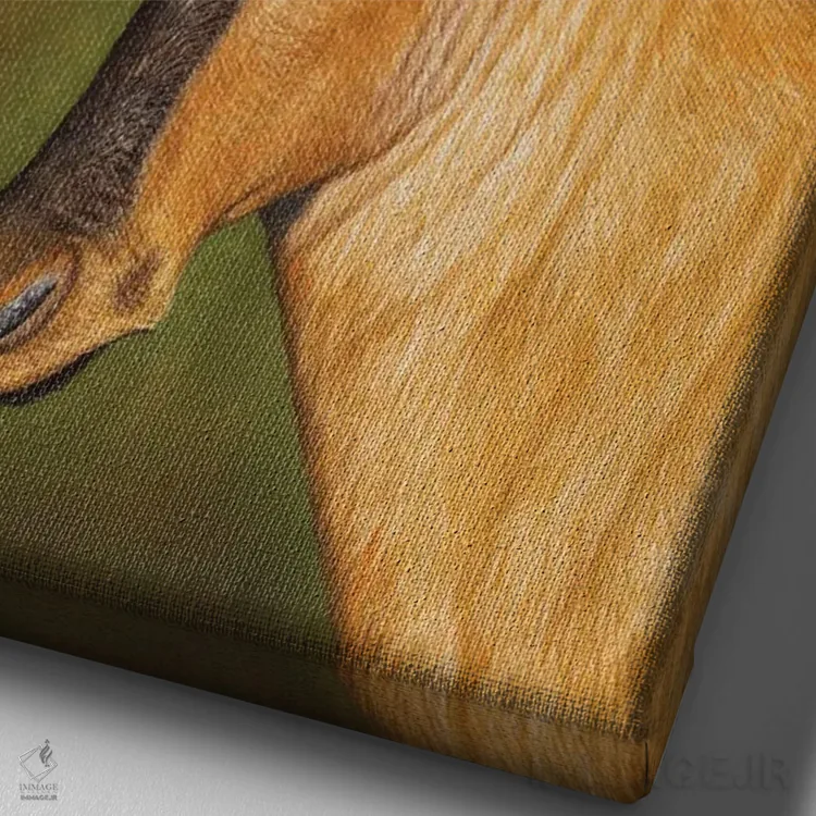 تابلو دکوراتیو هارت بیس قرمز اثر میخائیل ودرنیکوف - نمای نزدیک بافت بوم