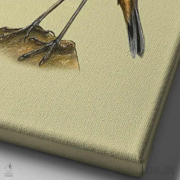 تابلو دکوراتیو گلوآبی اثر میخائیل ودرنیکوف - نمای نزدیک بافت بوم