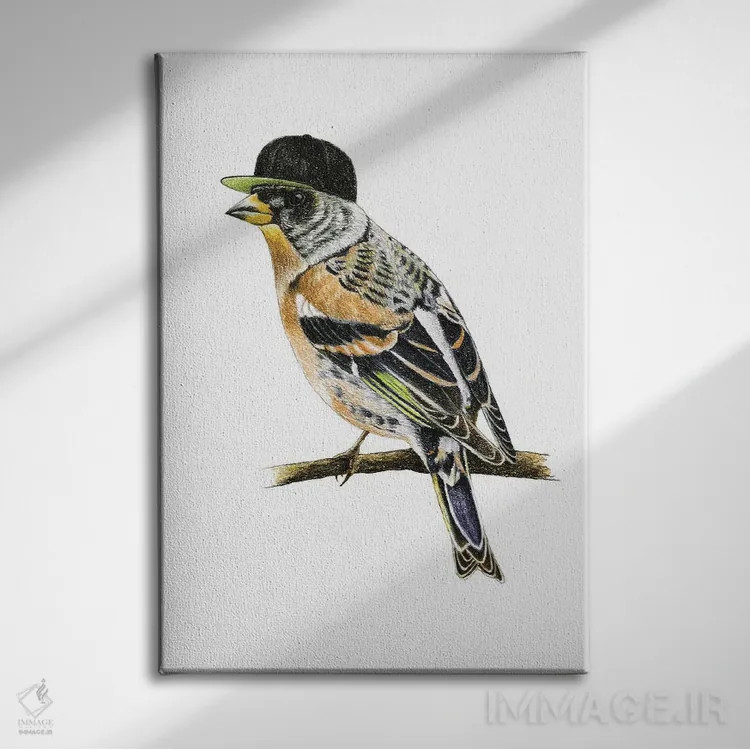 تابلو دکوراتیو سهره دم قرمز اثر میخائیل ودرنیکوف - نمای روبهرو روی دیوار