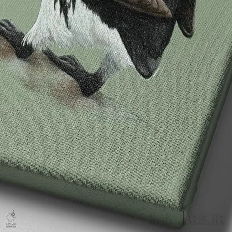 تابلو دکوراتیو آوک کوچک اثر میخائیل ودرنیکوف - نمای نزدیک بافت بوم