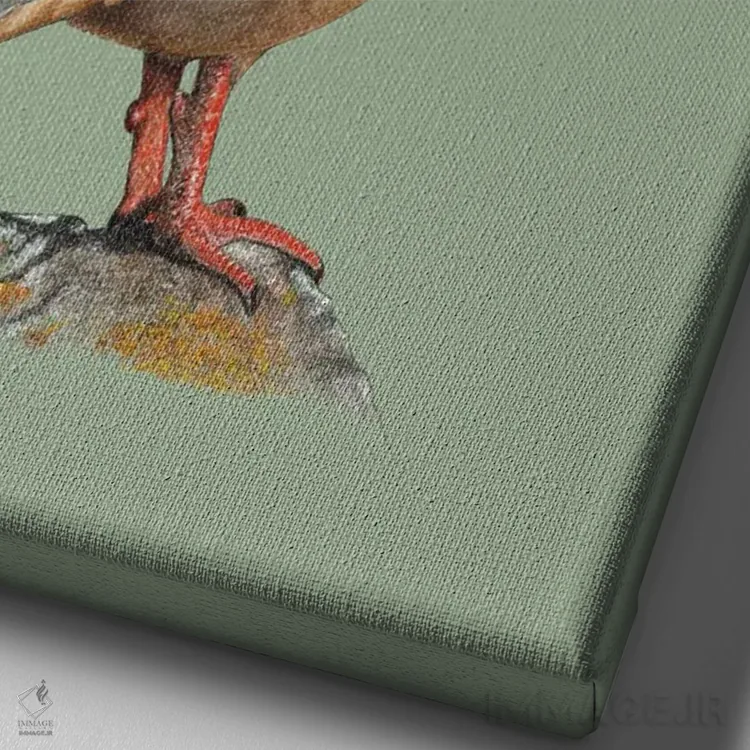 تابلو دکوراتیو تقره پا قرمز اثر میخائیل ودرنیکوف - نمای نزدیک بافت بوم