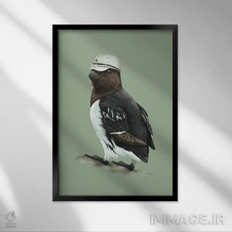 تابلو دکوراتیو آوک کوچک اثر میخائیل ودرنیکوف - نمای قابدار مشکی