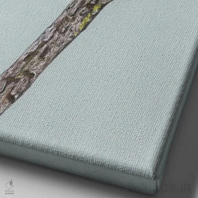 تابلو دکوراتیو سبزمرغ اثر میخائیل ودرنیکوف - نمای نزدیک بافت بوم