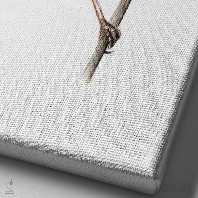 تابلو دکوراتیو گلوآبی ۲ اثر میخائیل ودرنیکوف - نمای نزدیک بافت بوم