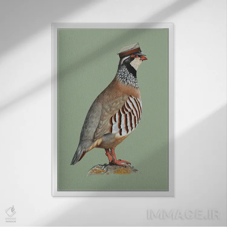 تابلو دکوراتیو تقره پا قرمز اثر میخائیل ودرنیکوف - نمای قابدار سفید