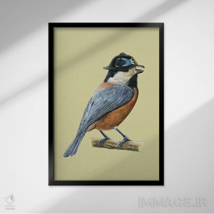 تابلو دکوراتیو سینه سر متنوع ۲ اثر میخائیل ودرنیکوف - نمای قابدار مشکی