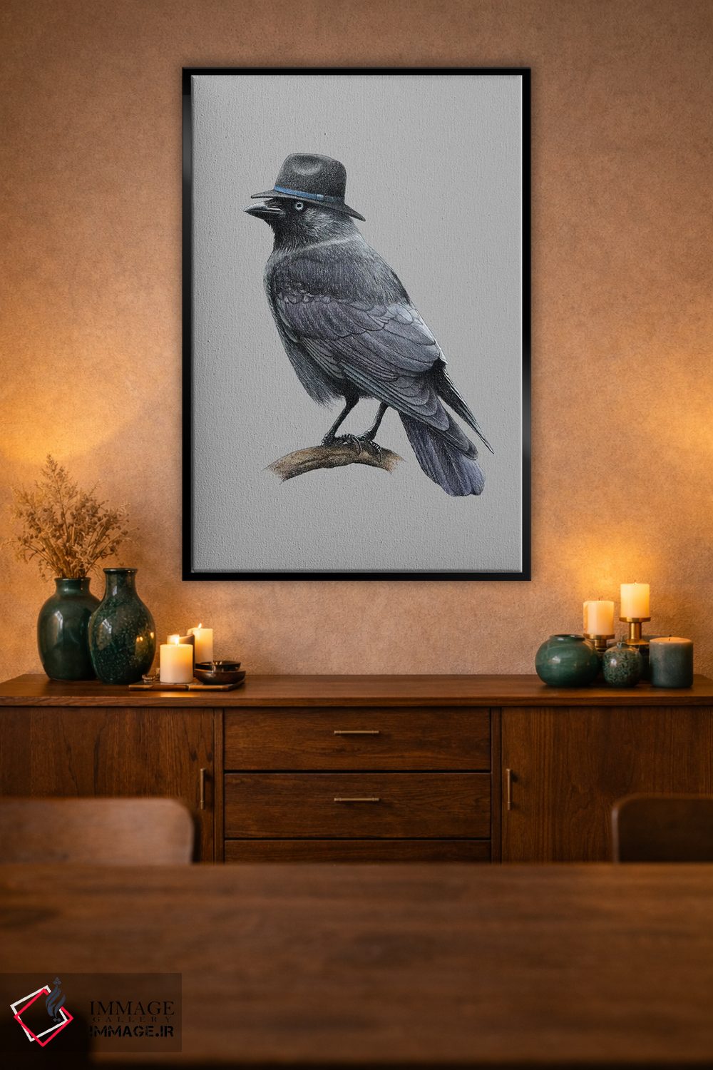 تابلو دکوراتیو کلاغ کوچک اثر میخائیل ودرنیکوف - D2B