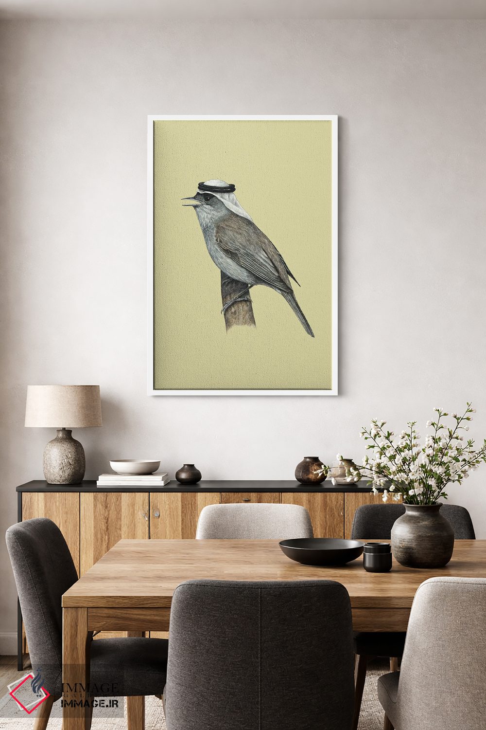 تابلو دکوراتیو کلاه سیاه اوراسیایی اثر میخائیل ودرنیکوف - D2W