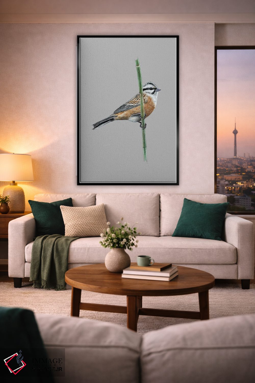 تابلو دکوراتیو چکاوک سنگی اثر میخائیل ودرنیکوف - D3B