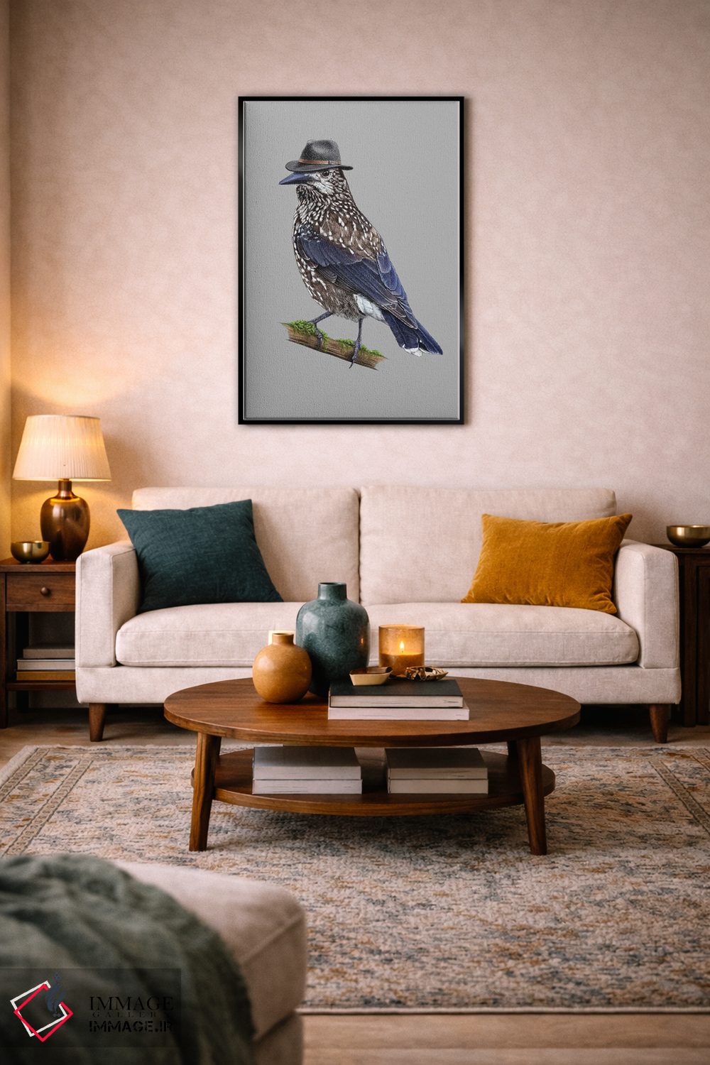 تابلو دکوراتیو کاکر خال خالی اثر میخائیل ودرنیکوف - D3B