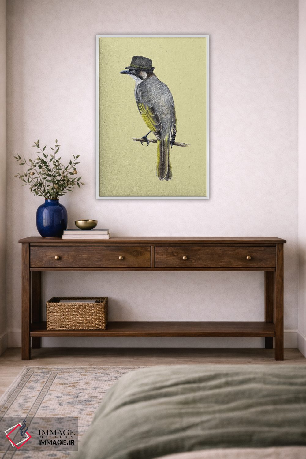 تابلو دکوراتیو بلبل با تنفس سبک اثر میخائیل ودرنیکوف - D4W