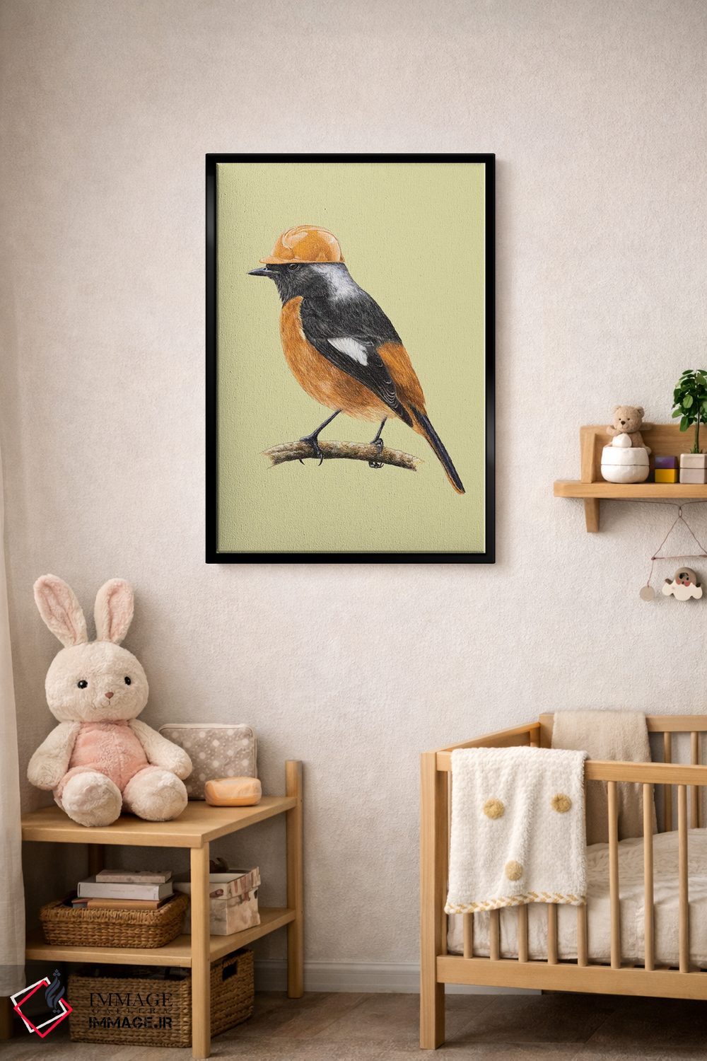 تابلو دکوراتیو دم جنبانک سفیدبال اثر میخائیل ودرنیکوف - D5B