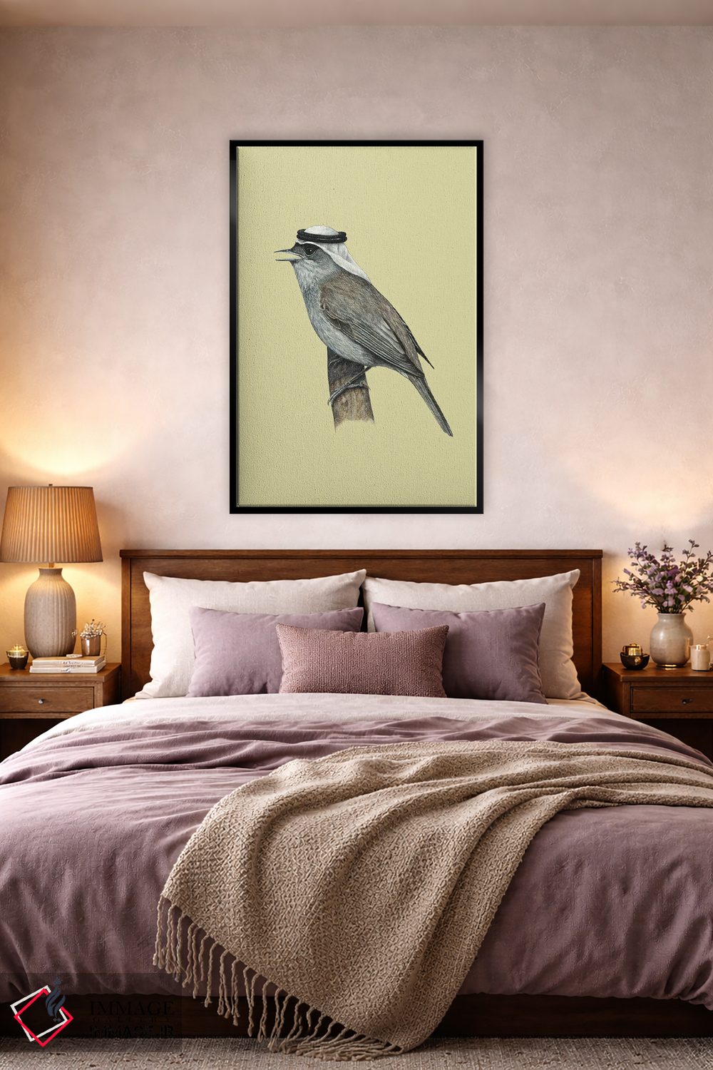 تابلو دکوراتیو کلاه سیاه اوراسیایی اثر میخائیل ودرنیکوف - D4B