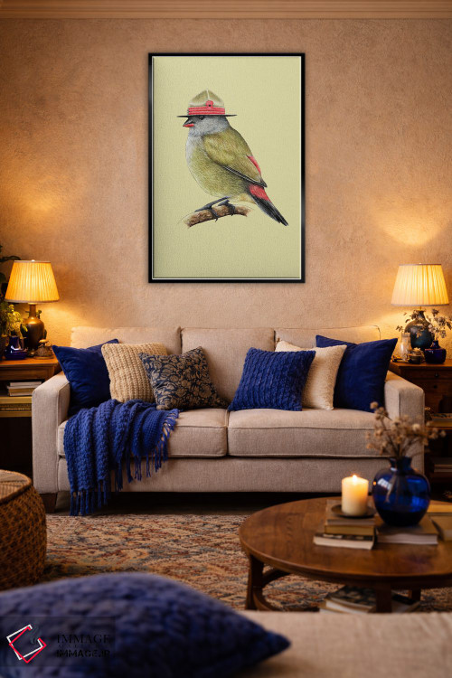 تابلو دکوراتیو مگس خوار شکم زرد اثر میخائیل ودرنیکوف - D4B