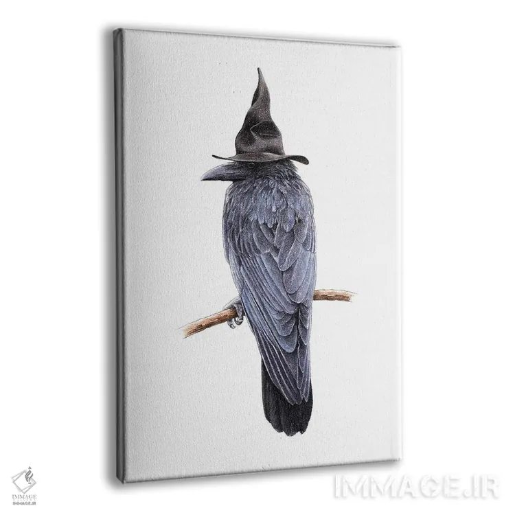 تابلو دکوراتیو کلاغ نوک درشت اثر میخائیل ودرنیکوف - نمای پرسپکتیو محصول