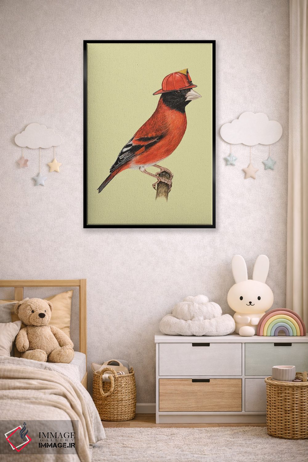 تابلو دکوراتیو سیسکین قرمز اثر میخائیل ودرنیکوف - D5B