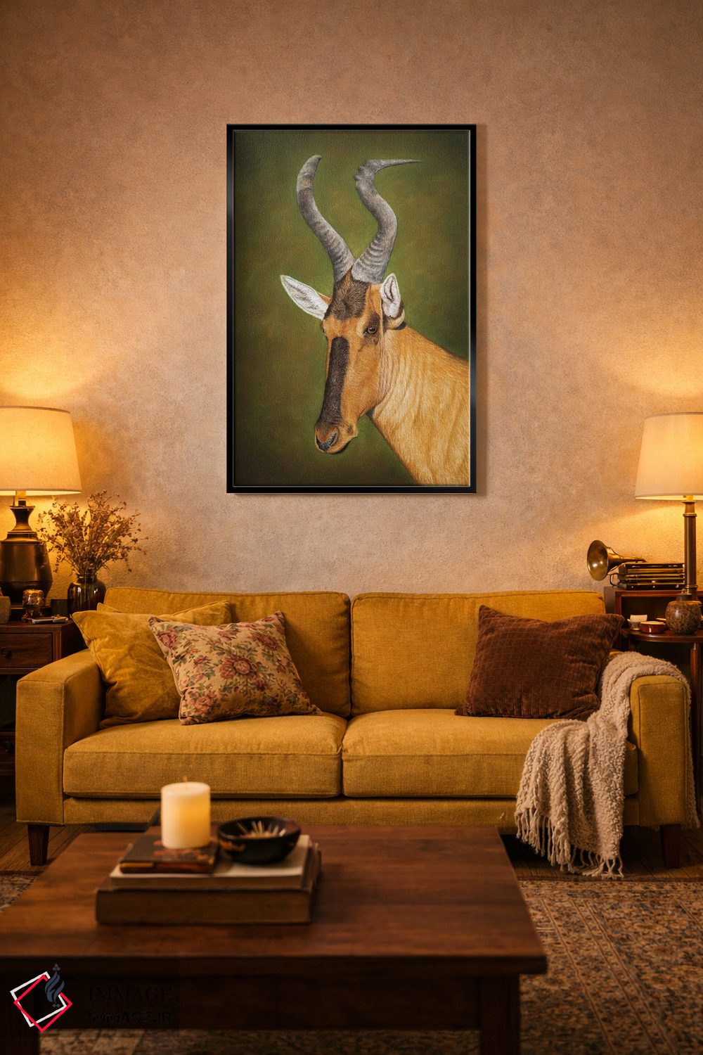 تابلو دکوراتیو هارت بیس قرمز اثر میخائیل ودرنیکوف - D5B