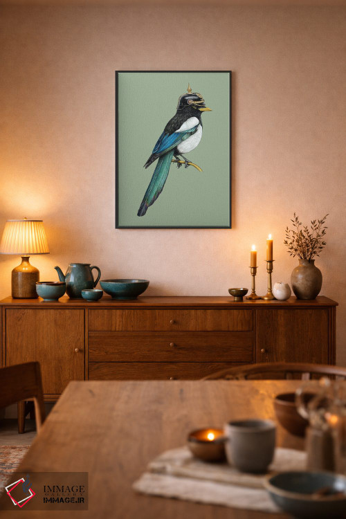 تابلو دکوراتیو ماکیای منقارش زرد اثر میخائیل ودرنیکوف - D6B