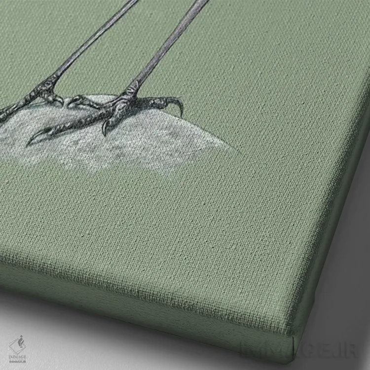 تابلو دکوراتیو گلوقرمز هیمالیایی اثر میخائیل ودرنیکوف - نمای نزدیک بافت بوم