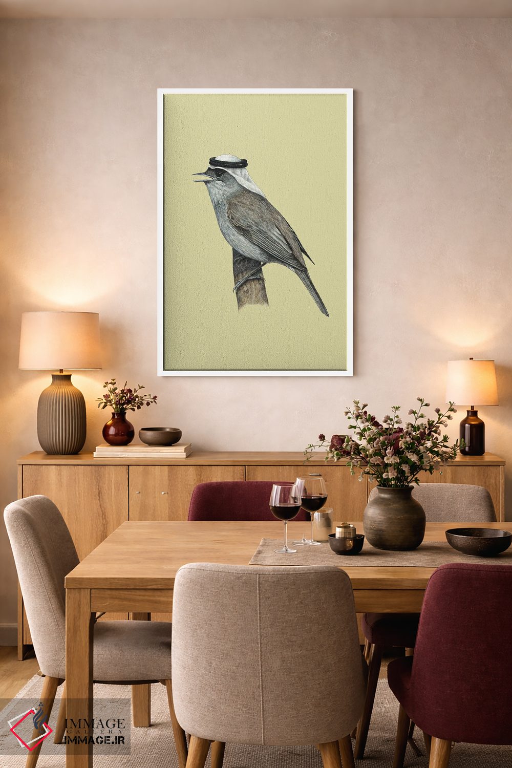 تابلو دکوراتیو کلاه سیاه اوراسیایی اثر میخائیل ودرنیکوف - D5W