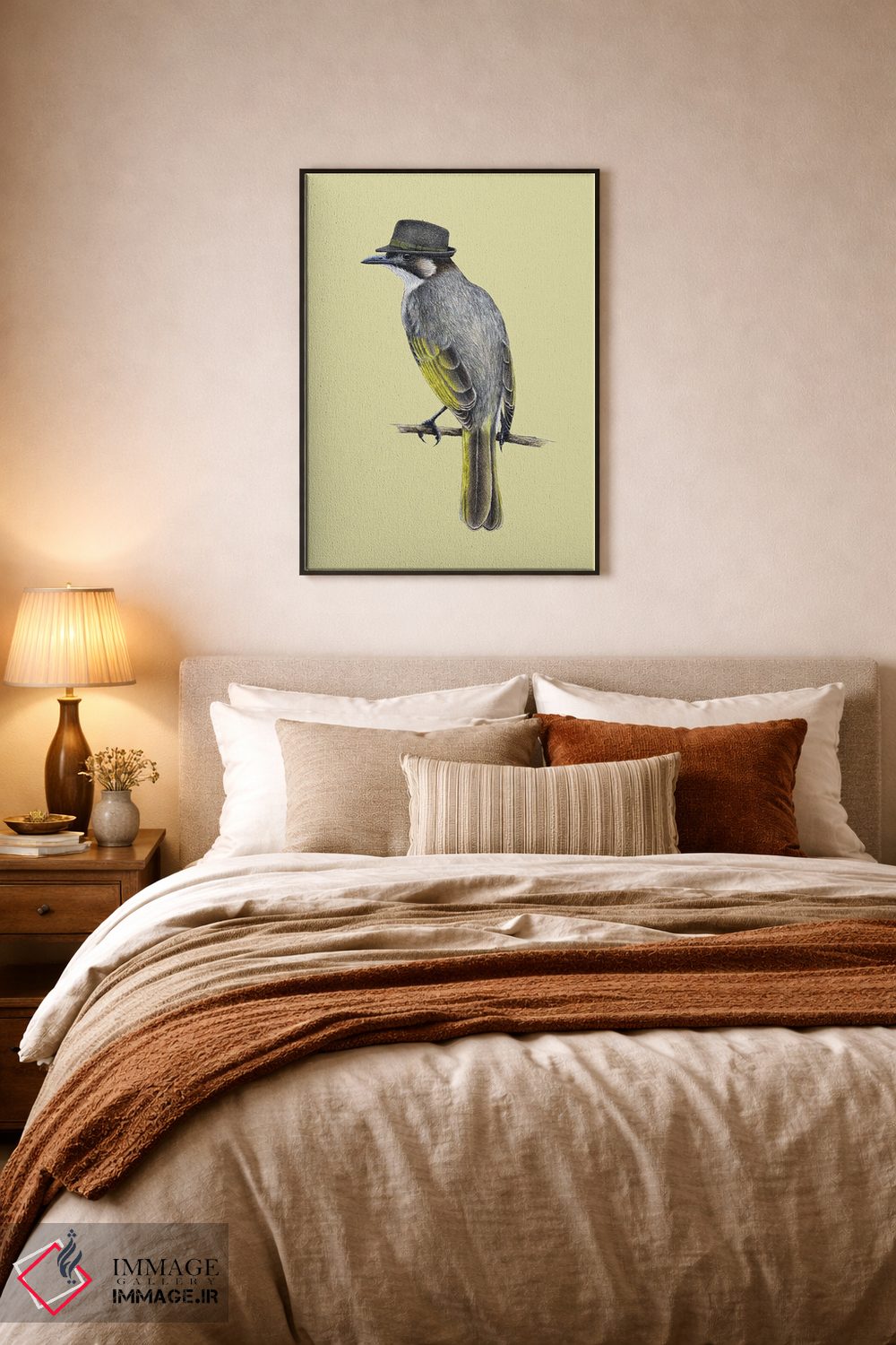 تابلو دکوراتیو بلبل با تنفس سبک اثر میخائیل ودرنیکوف - D5B