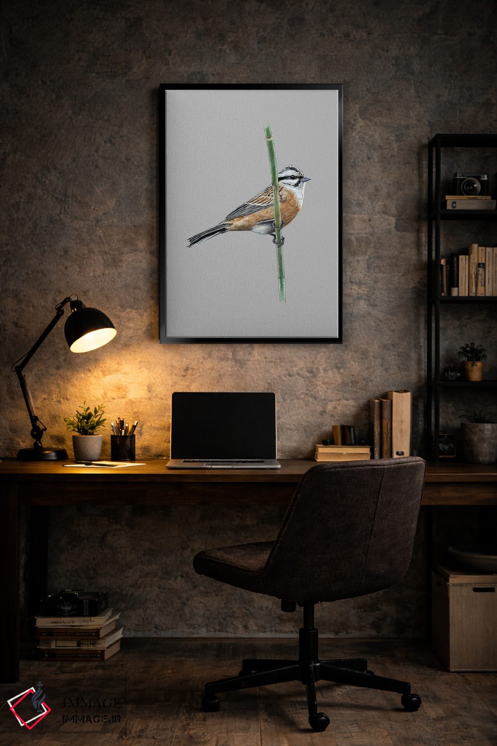 تابلو دکوراتیو چکاوک سنگی اثر میخائیل ودرنیکوف - D6B