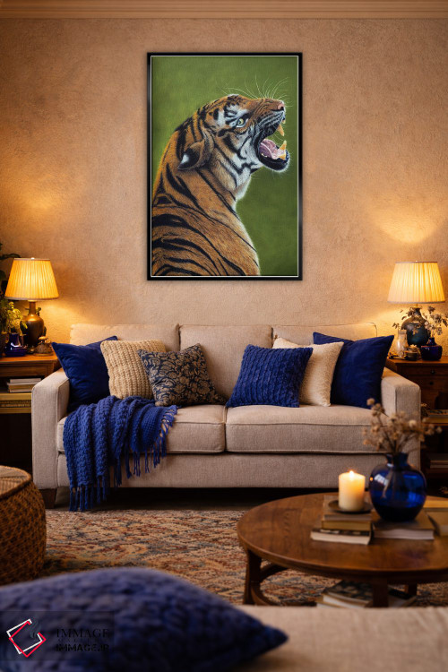 تابلو دکوراتیو ببر ۳ اثر میخائیل ودرنیکوف - D5B