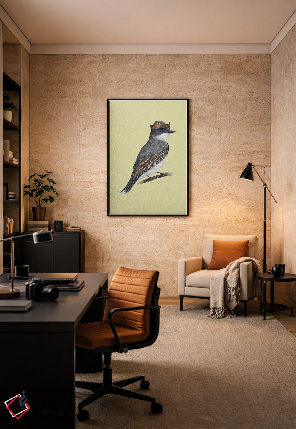 تابلو دکوراتیو مرغ پادشاه شرقی اثر میخائیل ودرنیکوف - D6B