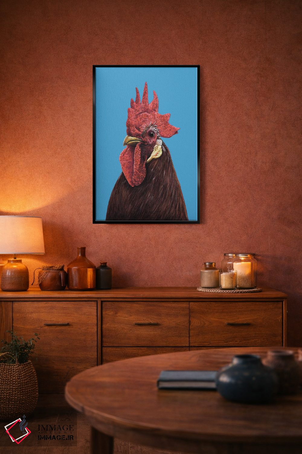 تابلو دکوراتیو خروس ۲ اثر میخائیل ودرنیکوف - D6B