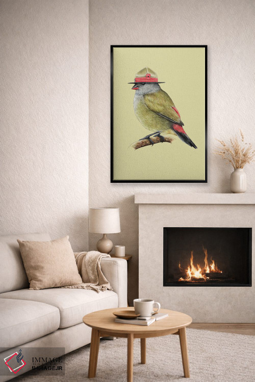 تابلو دکوراتیو مگس خوار شکم زرد اثر میخائیل ودرنیکوف - D6B