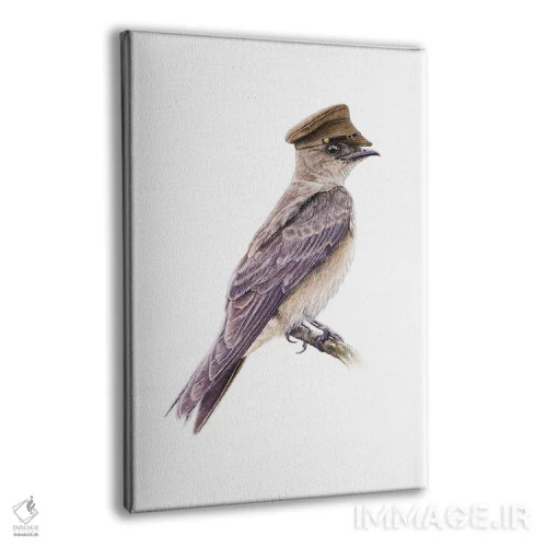 تابلو دکوراتیو مارتین سینه قهوه ای اثر میخائیل ودرنیکوف - نمای پرسپکتیو محصول