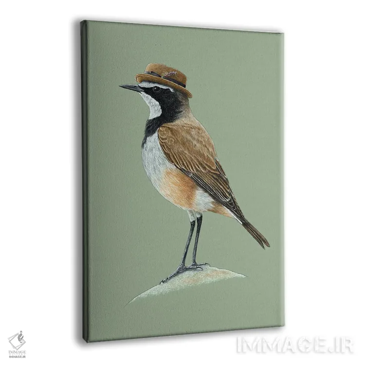 تابلو دکوراتیو "سینه سر سفیدکلاه دار" اثر میخائیل ودرنیکوف - نمای پرسپکتیو محصول