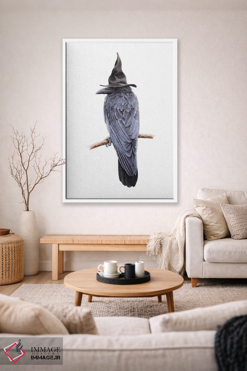 تابلو دکوراتیو کلاغ نوک درشت اثر میخائیل ودرنیکوف - D1W