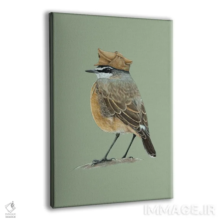 تابلو دکوراتیو "سینه زرشکی گوشتی رنگ" اثر میخائیل ودرنیکوف - نمای پرسپکتیو محصول