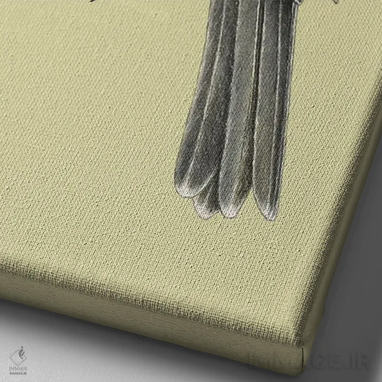 تابلو دکوراتیو "مرغ جنگلی کانادایی" اثر میخائیل ودرنیکوف - نمای نزدیک بافت بوم