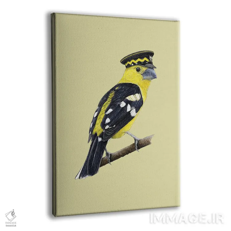 تابلو دکوراتیو "دارکوب طلایی" اثر میخائیل ودرنیکوف - نمای پرسپکتیو محصول