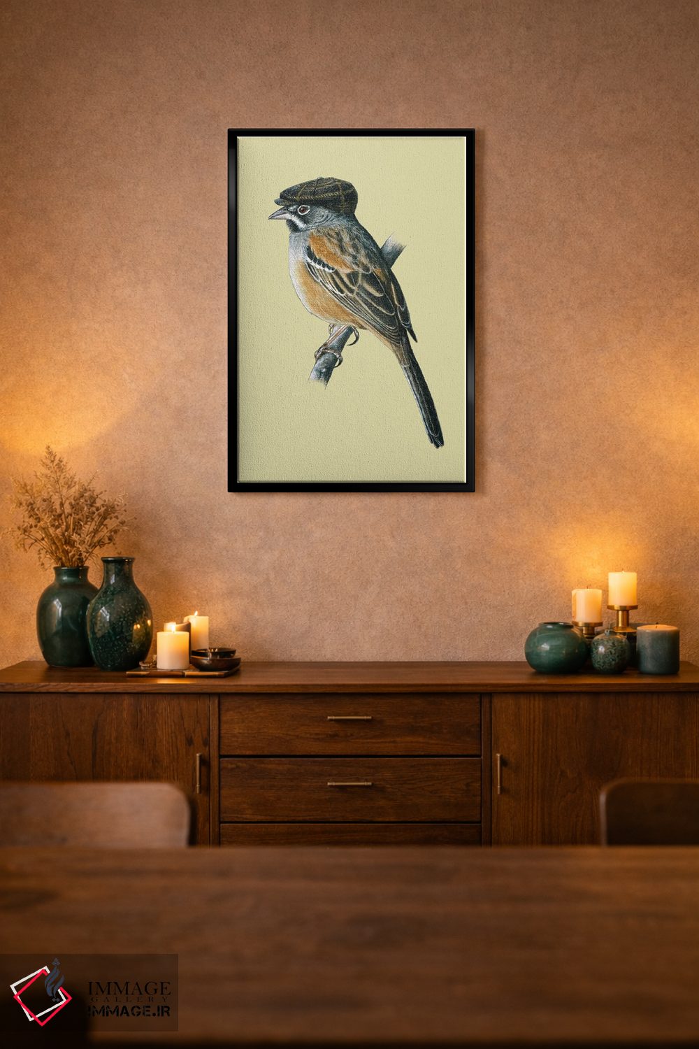 تابلو دکوراتیو گنجشک بریدد اثر میخائیل ودرنیکوف - D2B