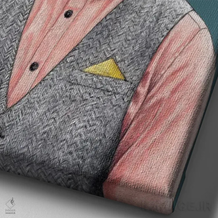 تابلو دکوراتیو "غاز کوچک پیشانی سفید" اثر میخائیل ودرنیکوف - نمای نزدیک بافت بوم