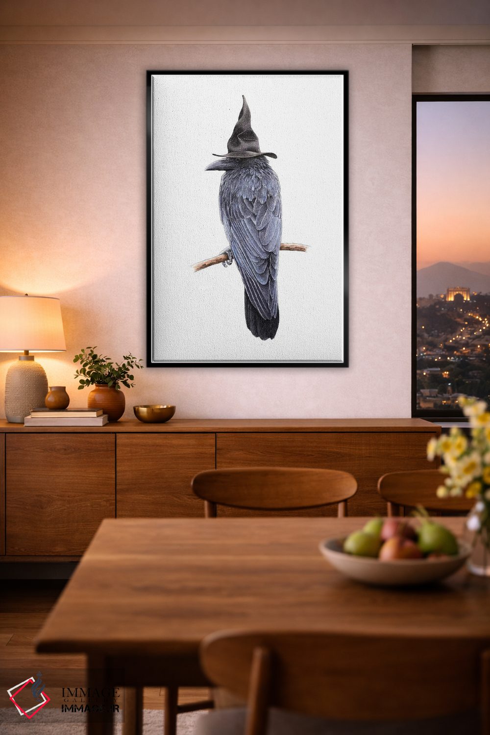 تابلو دکوراتیو کلاغ نوک درشت اثر میخائیل ودرنیکوف - D4B