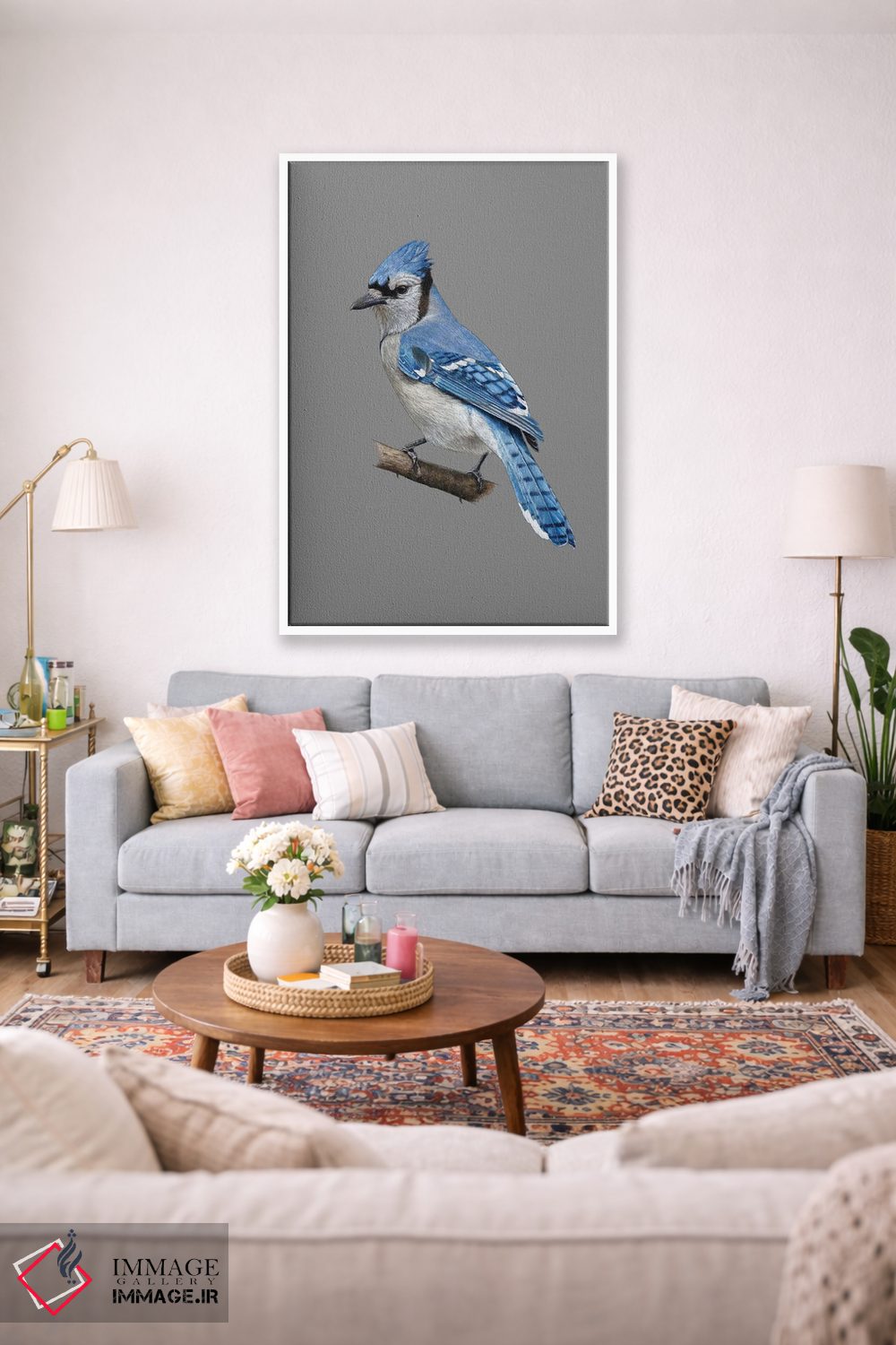 تابلو دکوراتیو "مرغ زنگی آبی" اثر میخائیل ودرنیکوف - D1W