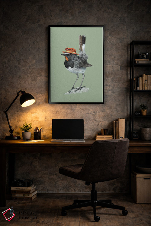 تابلو دکوراتیو گلوقرمز هیمالیایی اثر میخائیل ودرنیکوف - D6B