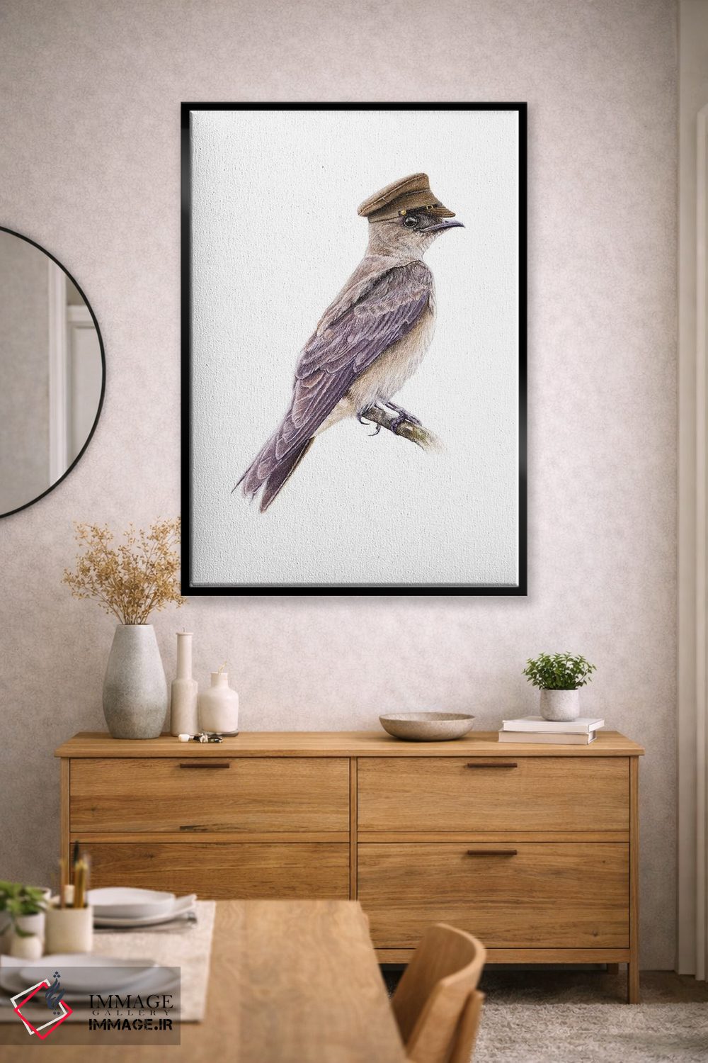 تابلو دکوراتیو مارتین سینه قهوه ای اثر میخائیل ودرنیکوف - D2B