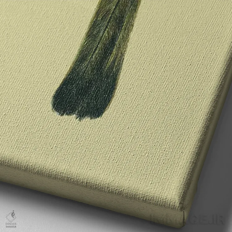 تابلو دکوراتیو "ساسک یقه دار" اثر میخائیل ودرنیکوف - نمای نزدیک بافت بوم