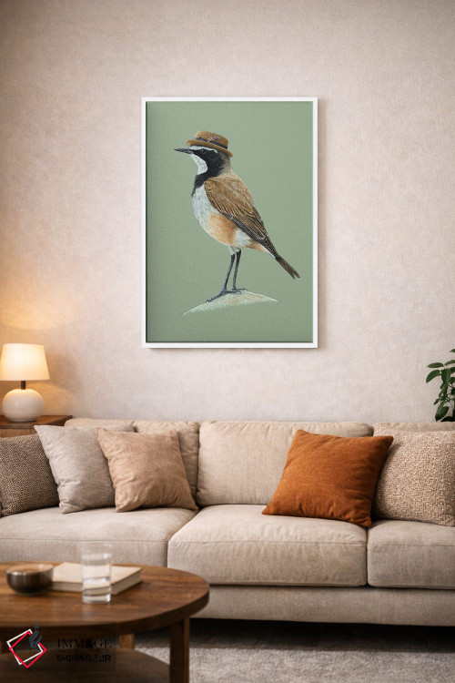 تابلو دکوراتیو "سینه سر سفیدکلاه دار" اثر میخائیل ودرنیکوف - D4W