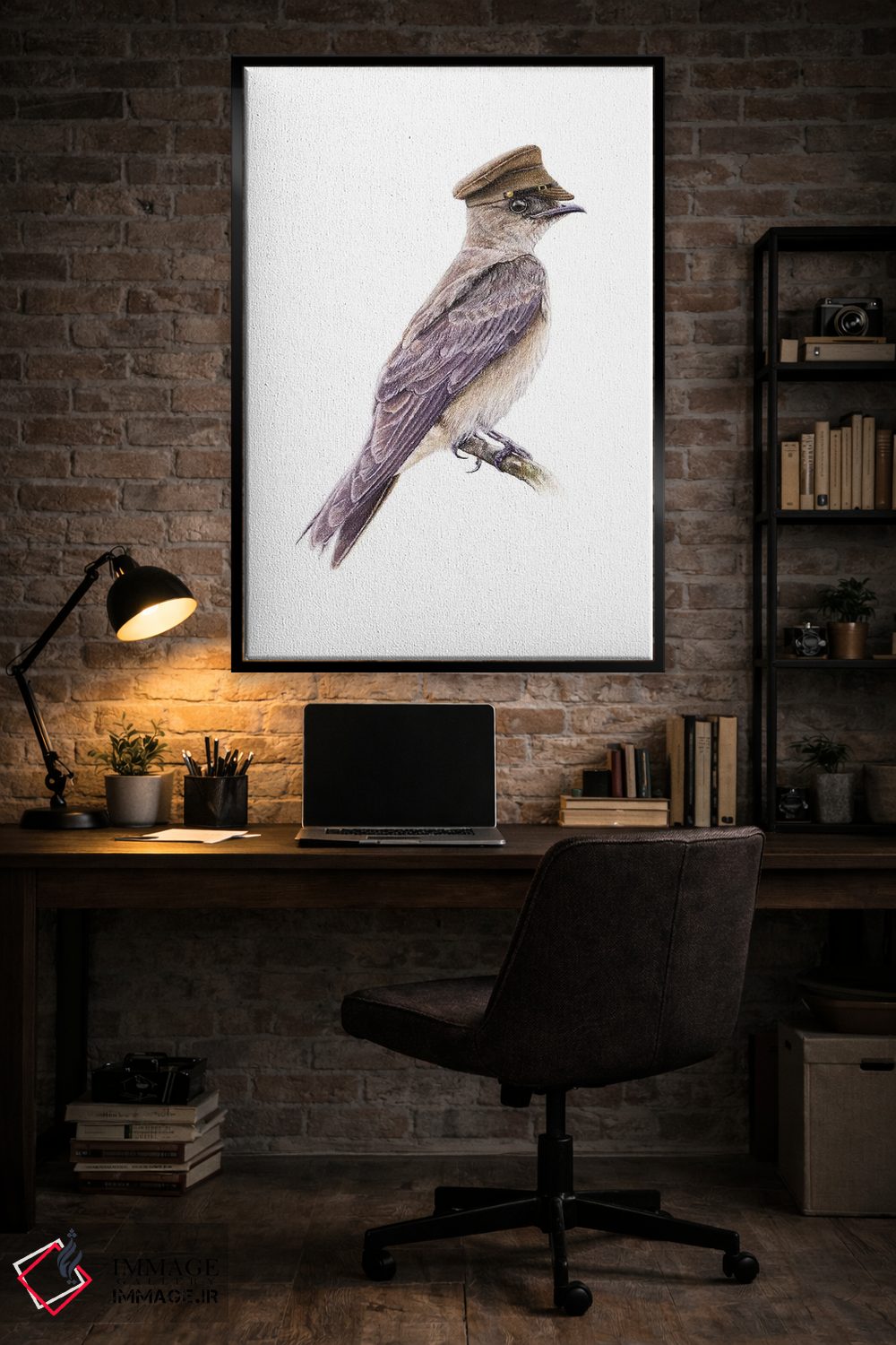 تابلو دکوراتیو مارتین سینه قهوه ای اثر میخائیل ودرنیکوف - D6B