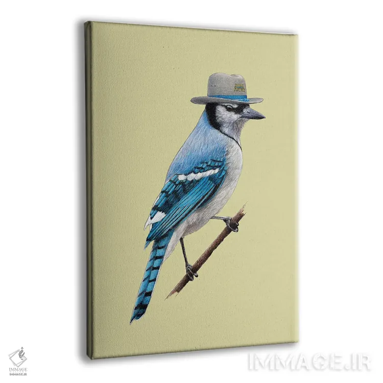 تابلو دکوراتیو "مرغ زنگی آبی ۲" اثر میخائیل ودرنیکوف - نمای پرسپکتیو محصول