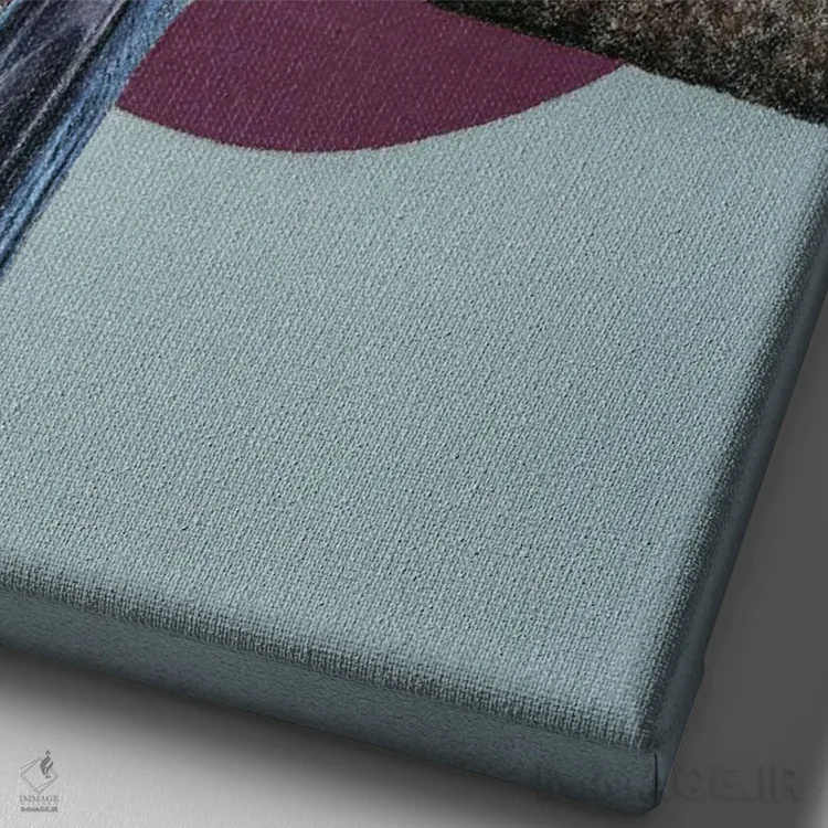 تابلو دکوراتیو "مگس گیر آبی مات" اثر میخائیل ودرنیکوف - نمای نزدیک بافت بوم