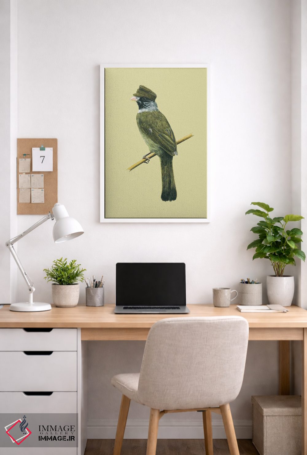 تابلو دکوراتیو "ساسک یقه دار" اثر میخائیل ودرنیکوف - D3W