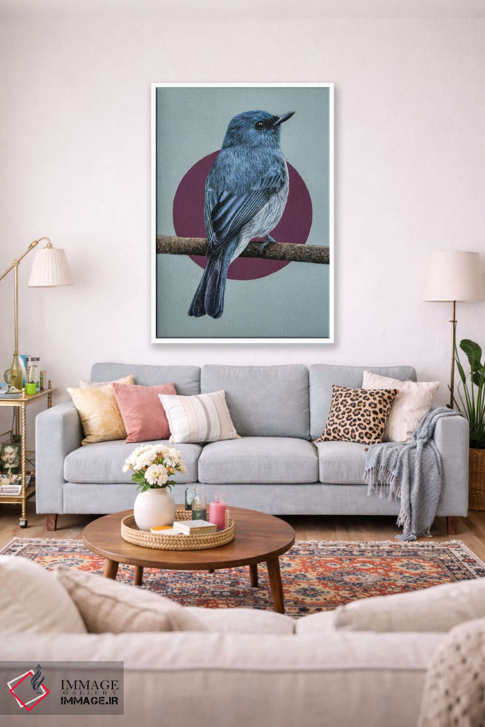 تابلو دکوراتیو "مگس گیر آبی مات" اثر میخائیل ودرنیکوف - D1W